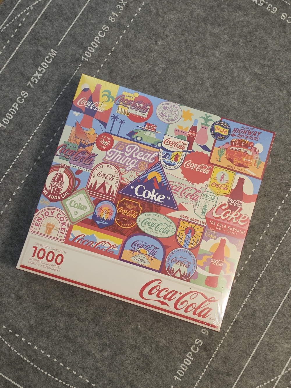 Springbok Coca Cola Multicolor Retro Sticker 1000 Piece Puzzle